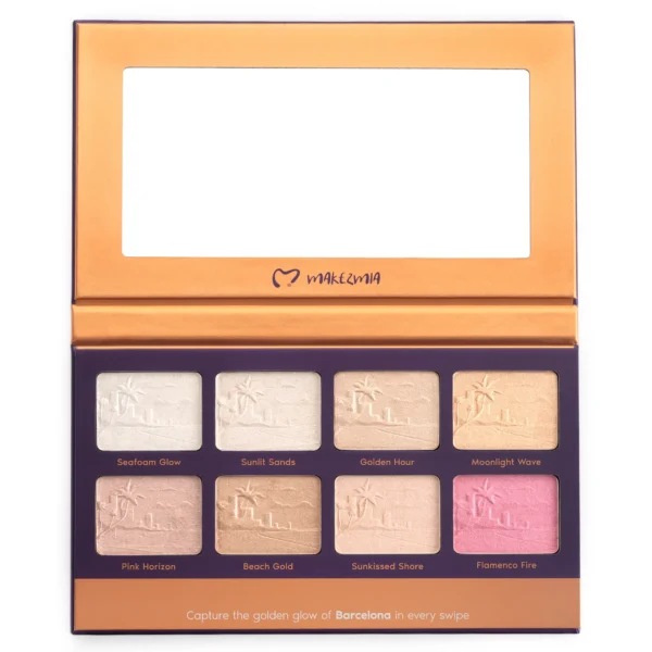 Makezmia When In Barcelona Highlighter Palette (8 Color)