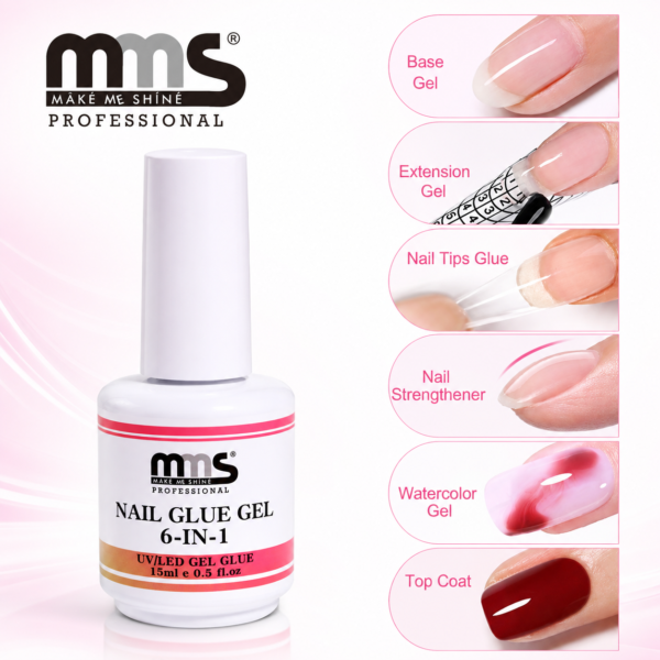 Mms Nail Glue Gel 6-in-1 (15ml)
