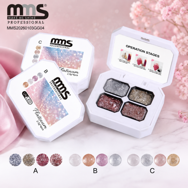 MMS Platinum Gel Polish Palette (4 Color)