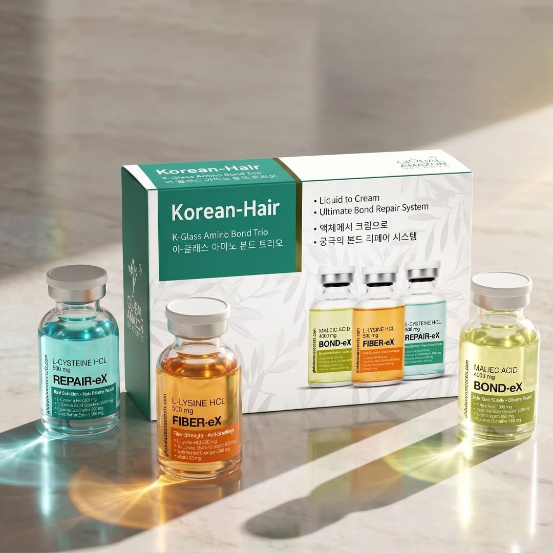 Global Amazon Korean-Hair K-Glass Amino Bond Trio (20ml*3)