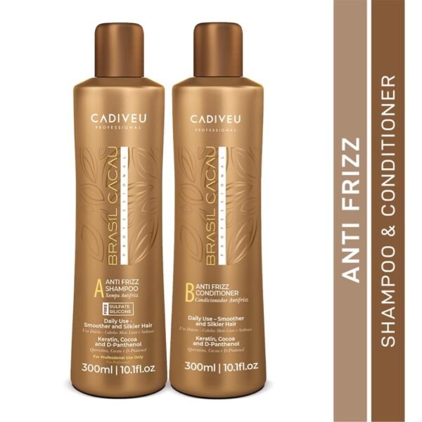Cadiveu Brasil Cacau Anti Frizz Shampoo & Conditioner Combo (300ml x 2)
