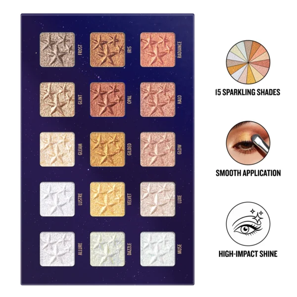 Forever52 Stellars 15 Color Pressed Glitter Palette